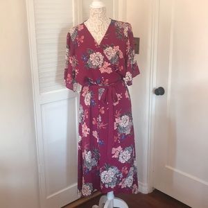 NWOT Bobeau High Low Wrap Dress